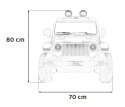 Jeep Wrangler Rubicon na akumulator dla dzieci Pomarańczowy + Pilot + Radio MP3 LED + Koła EVA