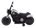 Motorek Chopper FASTER na akumulator dla dzieci Biały + Radio FM + Panel audio + LED