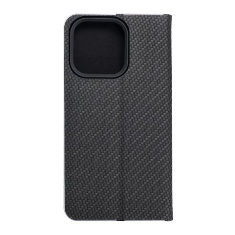 Etui z klapką na iPhone 14 PRO Luna Book Carbon czarne