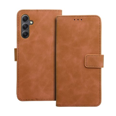 Etui z klapką na Samsung A34 5G Tender Book brązowe