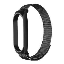 Pasek metalowy METAL do XIAOMI Mi Band 5 / 6 czarny (01)