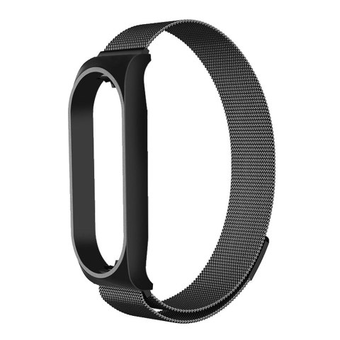Pasek metalowy METAL do XIAOMI Mi Band 5 / 6 czarny (01)