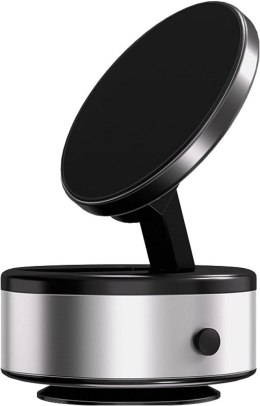 Uchwyt samochodowy prózniowy elektryczny kompatybilny z MagSafe srebrny