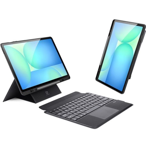 DUX DUCIS etui DK składane z klawiaturą bezprzewodową do SAMSUNG Tab S10 FE Plus czarne