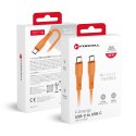 Kabel USB C do USB C Forcell F-Energy QC4.0 PD 3A 60W Silicone 1 m C344 pomarańczowy