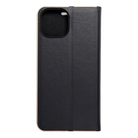 Etui z klapką na iPhone 15 Luna Book Gold czarne