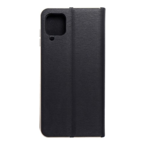 Etui z klapką na Samsung A12 / M12 Luna Book Gold czarne