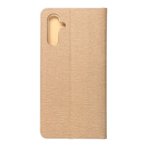 Etui z klapką na Samsung A13 5G / A04S Luna Book Gold złote