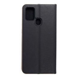Etui z klapką na Samsung A21s Luna Book Gold czarne