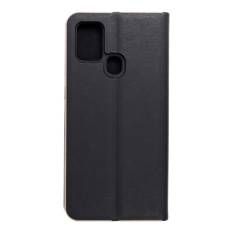 Etui z klapką na Samsung A21s Luna Book Gold czarne