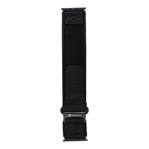 Pasek do Apple Watch Forcell F-Design FA05 rzep nylon 42 / 44 / 45 / 49 mm czarny
