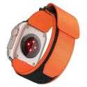 Pasek do Apple Watch Forcell F-Design FA05 rzep nylon 42 / 44 / 45 / 49 mm pomarańczowy