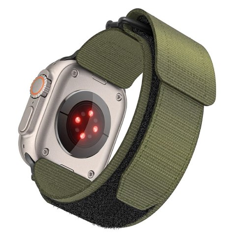 Pasek do Apple Watch Forcell F-Design FA05 rzep nylon 42 / 44 / 45 / 49 mm zielony