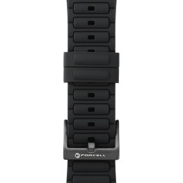 Pasek do Apple Watch Forcell F-Design FA06 dziurki silikon 42 / 44 / 45 / 49 mm czarny