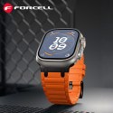 Pasek do Apple Watch Forcell F-Design FA06 dziurki silikon 42 / 44 / 45 / 49 mm czarny