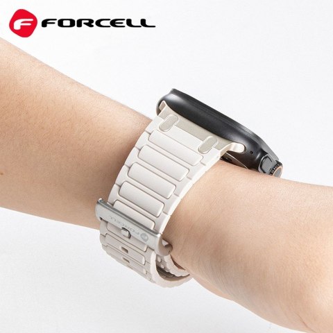 Pasek do Apple Watch Forcell F-Design FA06 dziurki silikon 42 / 44 / 45 / 49 mm pomarańczowy