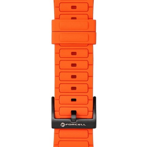 Pasek do Apple Watch Forcell F-Design FA06 dziurki silikon 42 / 44 / 45 / 49 mm pomarańczowy