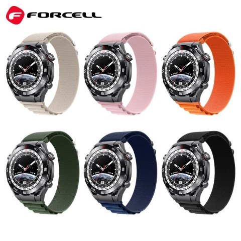 Pasek do Samsung Galaxy Watch Forcell F-Design FS05 sprzączka włókno poliestrowe 20 mm czarny