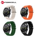 Pasek do Samsung Galaxy Watch Forcell Forcell F-Design FS01 dziurki silikon 20 mm czarny