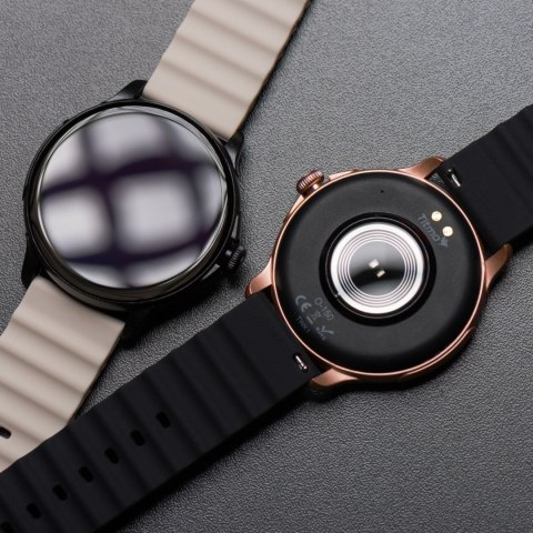 Pasek do Samsung Galaxy Watch Forcell Forcell F-Design FS01 dziurki silikon 20 mm czarny