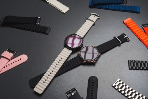 Pasek do Samsung Galaxy Watch Forcell Forcell F-Design FS01 dziurki silikon 20 mm czarny