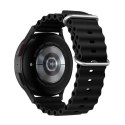 Pasek do Samsung Galaxy Watch Forcell Forcell F-Design FS01 dziurki silikon 22 mm czarny