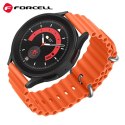 Pasek do Samsung Galaxy Watch Forcell Forcell F-Design FS01 dziurki silikon 22 mm pomarańczowy