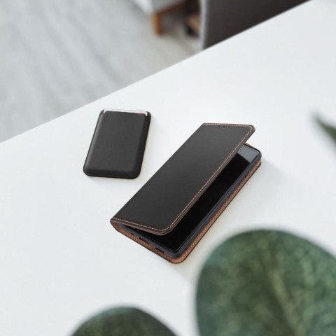 Etui z klapką na iPhone 7 / 8 / SE 2020 / SE 2022 Smart Pro Book skórzane czarne