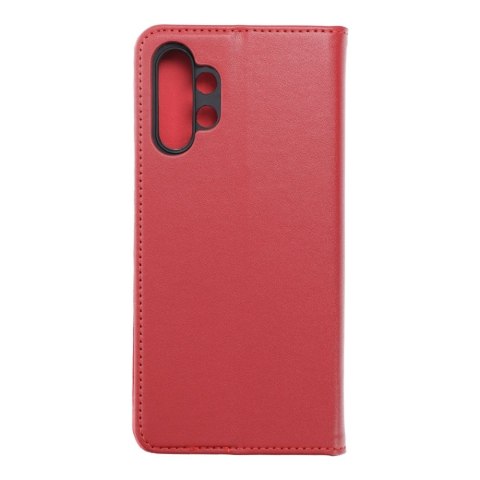 Etui z klapką na Samsung A13 4G Smart Pro Book skórzane bordowe