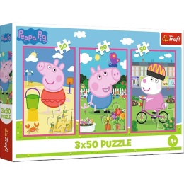 Puzzle 3x50 Siła przyjaźni Peppa Pig TREFL