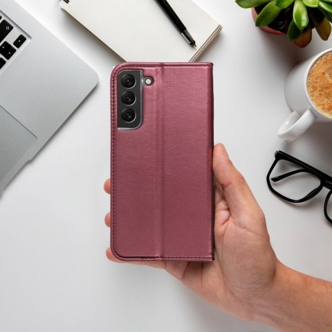 Etui z klapką na Oppo Reno A5 PRO 5G Smart Magneto burgundowe