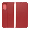 Etui z klapką na iPhone 16e (SE 4 2025) Smart Pro Book skórzane bordowe