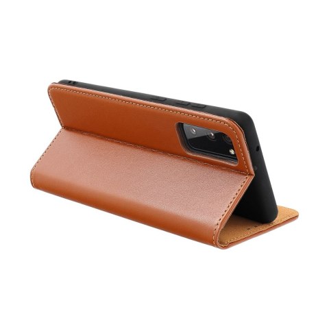 Etui z klapką na Samsung A17 Smart Pro Book skórzane brązowe