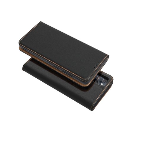 Etui z klapką na Samsung S25 FE Smart Pro Book skórzane czarne