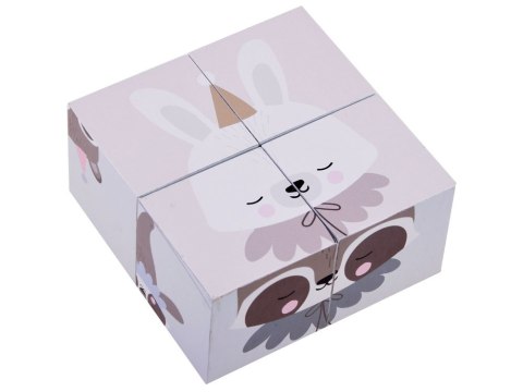 Drewniane Klocki puzzle zwierzątka obrazki ZA4114