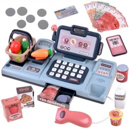 Kasa fiskalna dla dzieci skaner waga smartfon koszyk zabawa w sklep ZA4147