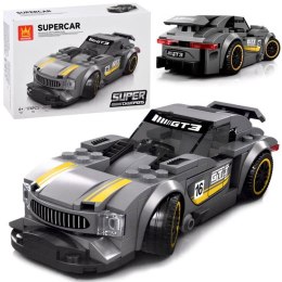 Klocki techniczne Sportowe auto SREBRNE 174-elementy + naklejki ZA4287
