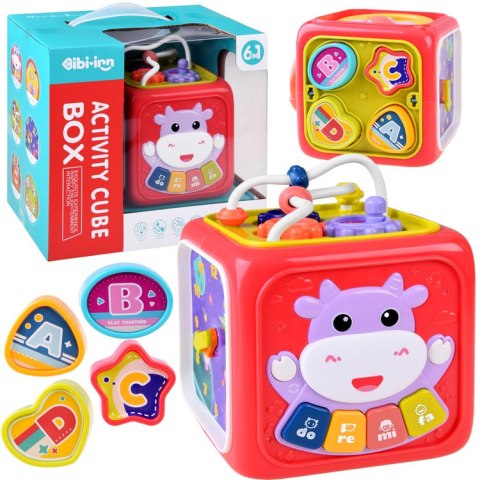 Kostka interaktywna edukacyjna pianinko przeplatanka sorter ZA4275 RO