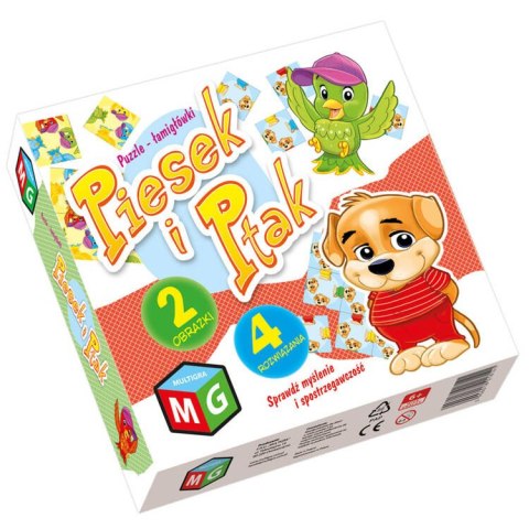 Multigra Układanka 2w1 puzzle Piesek i Ptak ZA4033