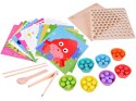 Układanka edukacyjna Montessori Mozaika Koraliki Kulki drewniane ZA4438