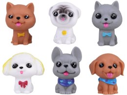 Zestaw figurki pieski gumowe 6 sztuk szczeniaczki pieski ZA4629