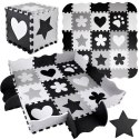 Puzzle piankowe - Kontrastowa mata dla niemowląt KSZTAŁTY 120x120cmZA4782