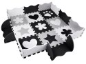 Puzzle piankowe - Kontrastowa mata dla niemowląt KSZTAŁTY 120x120cmZA4782