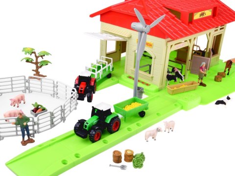SERIA ZWIERZĘTA FARMA Duże gospodarstwo + traktor i zwierzęta 125ele ZA4823