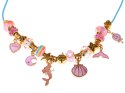 Zestaw do robienia bransoletek KORALIKI zawieszki CHARMS + torebka ZA4692