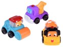 Zestaw miękkie autka budowlane 3szt betoniarka walec holownik 18M+ ZA4737A