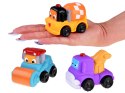 Zestaw miękkie autka budowlane 3szt betoniarka walec holownik 18M+ ZA4737A