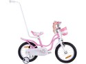 RoyalBaby Rower dziecięcy 14" Little Swan Koszyk + kółka boczne RB14-18