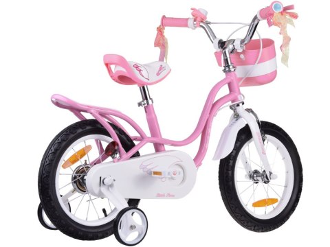 RoyalBaby Rower dziecięcy 14" Little Swan Koszyk + kółka boczne RB14-18