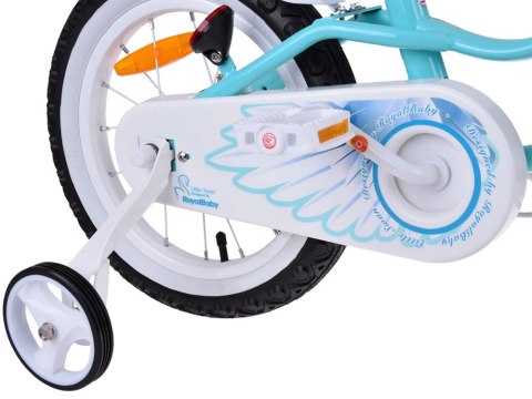 RoyalBaby Rower dziecięcy 14" Little Swan Koszyk + kółka boczne RB14-18
